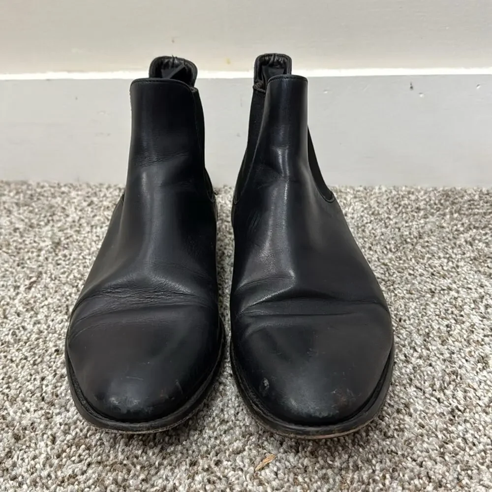 TO BOOT NEW YORK ADAM DERRICK Christophe Black Chelsea Book on Leather